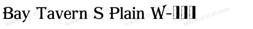 Bay Tavern S Plain W字体转换